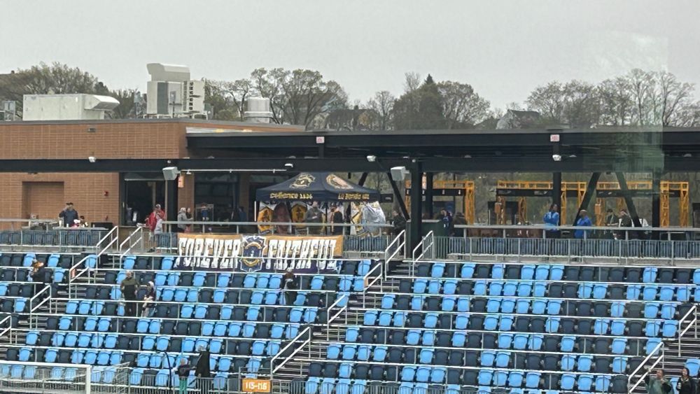“Forever Faithful” Defiance 1636 banner in the supporter section