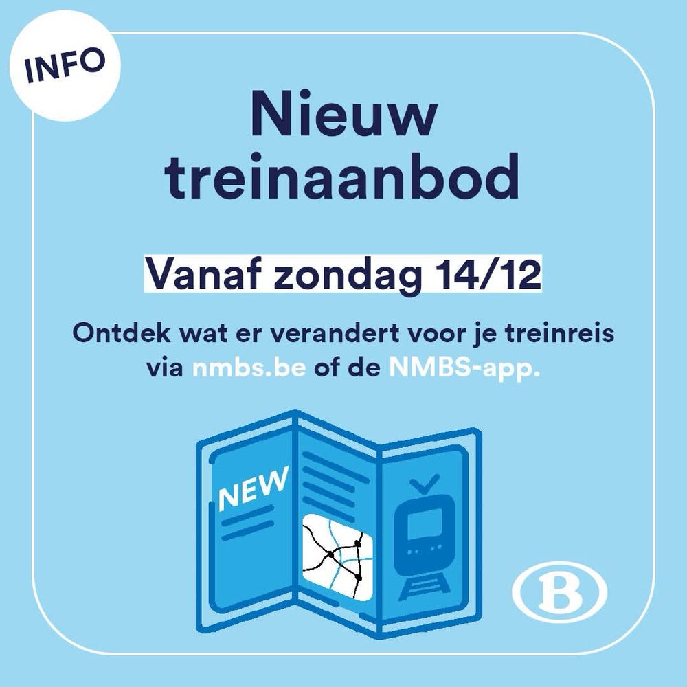 Advertentie voor het nieuwe treinaanbod vanaf zondag 14 december