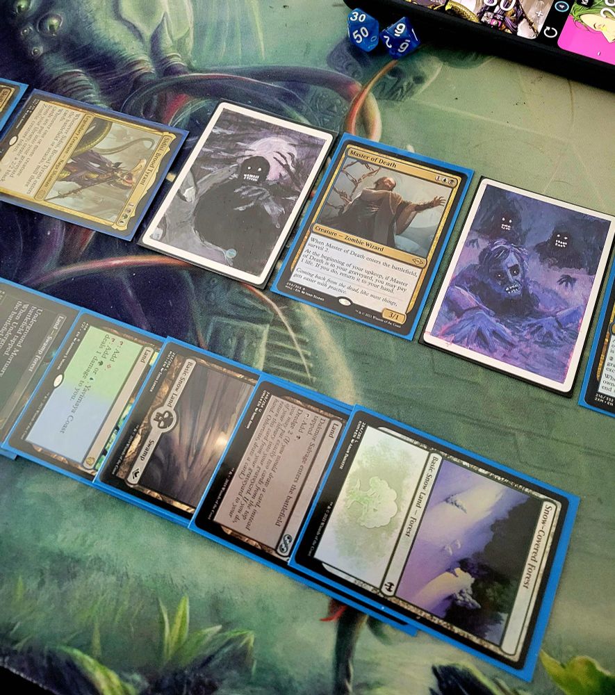 Sidisi, Master of Death, and two Zombie tokens painted by Scott Kersey walk into a bar...