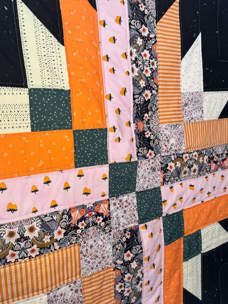 Close up of quilt to see the detail