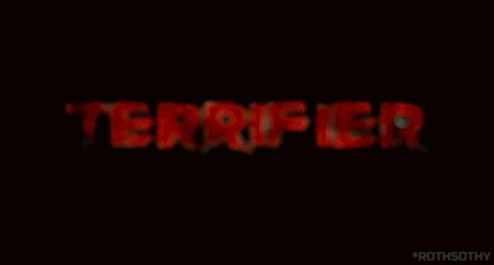 a black background with the word terrifier in red letters