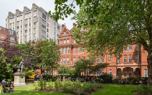 Photograph of the Institute of Neurology, University College London in Queen Square.
