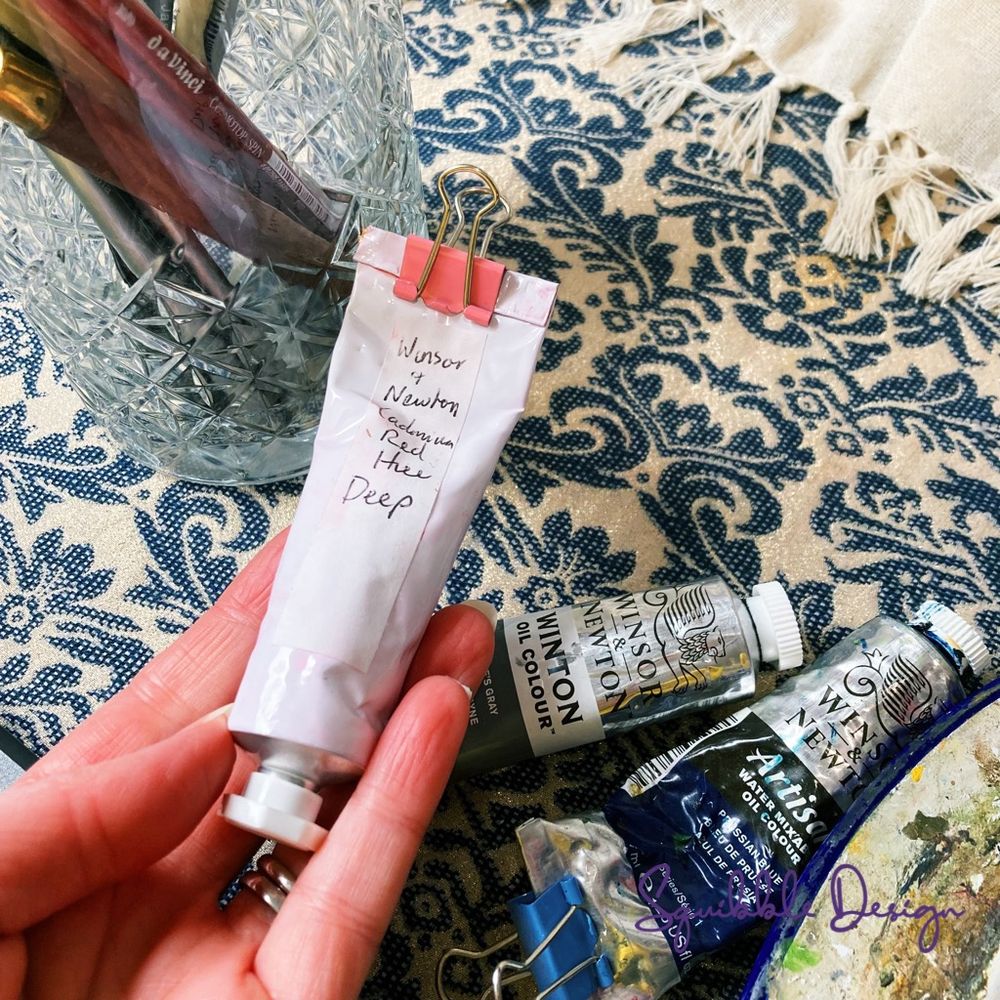 Several tubes of paint.