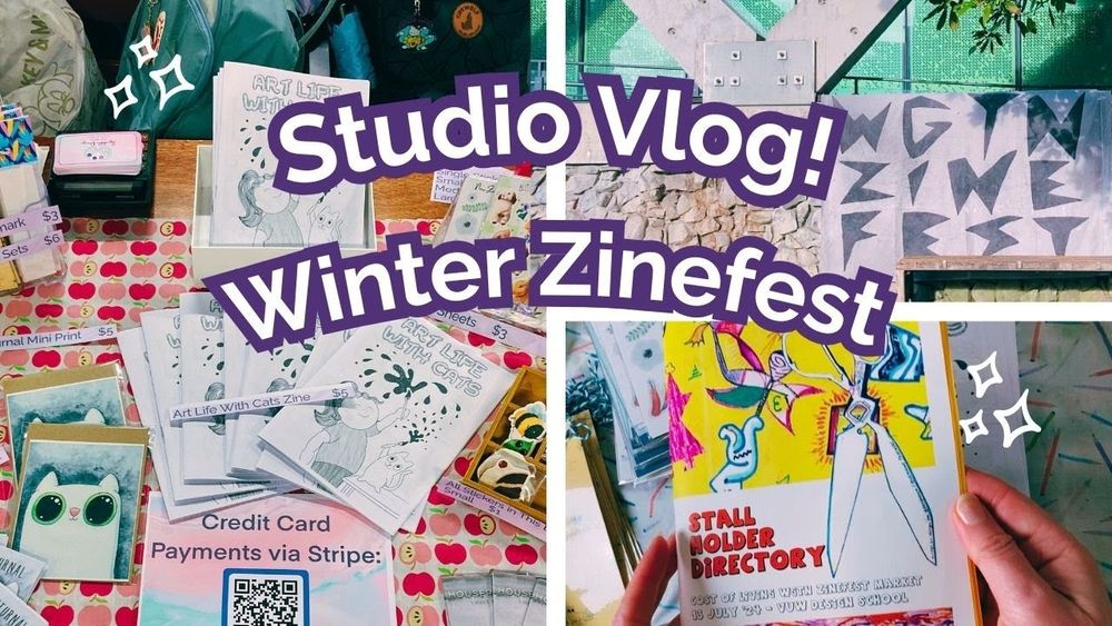 Winter Zinefest - My First Ever Zine Market! | Studio Vlog - YouTube