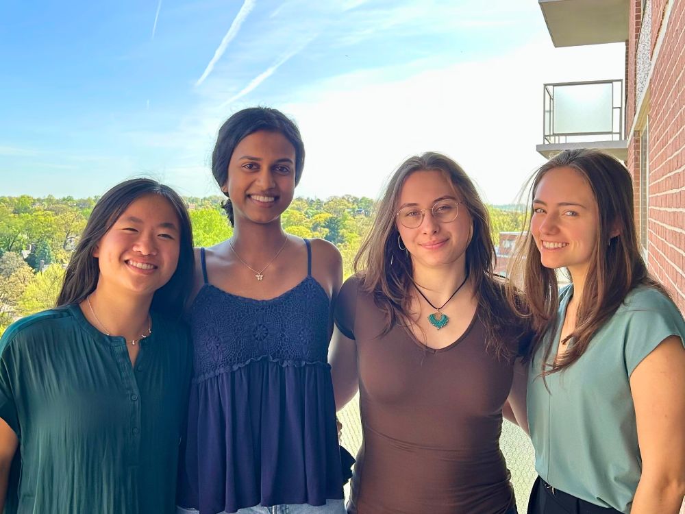 The TriageNow team: Kamila Wong, Meghana Karthic, Maria-Noelia Herne, and Micaela Rodriguez Steube.