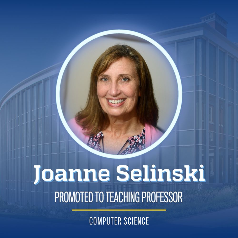 Joanne Selinski promoted to teaching professor. Computer Science.
