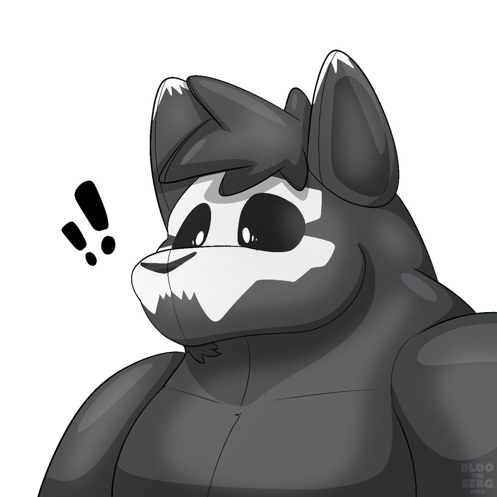Stealth the grey skulldog in surprise of his smoothed shiny appearance