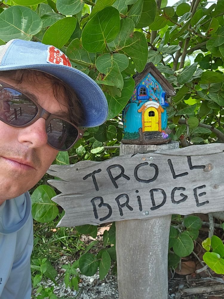 Troll bridge sign 