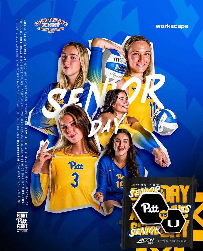 Pitt senior day graphic: Valeria
Vázquez Gomez, Nisa Buzletepe, Cat Flood, Emmy Klika, Rachel Fairbanks