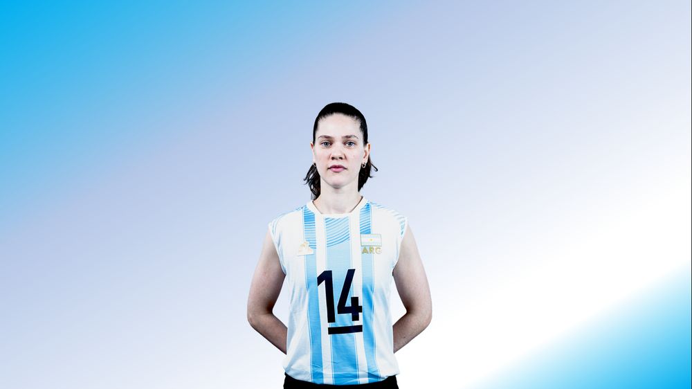 Victoria Mayer, levantadora argentina, defensora mais eficiente da sua seleção, com 2.36 defesas excelentes p/ set
