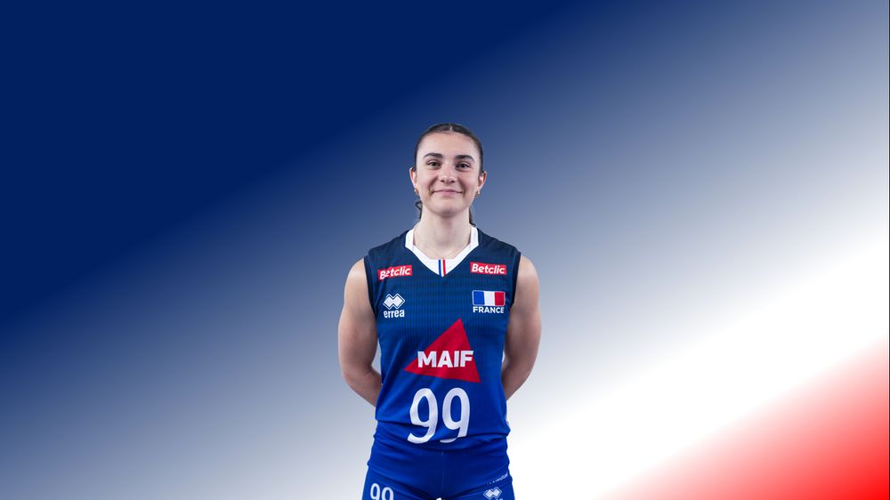 Juliette Gelin, líbero francesa, melhor passadora da sua seleção, com 69.15% de passe positivo