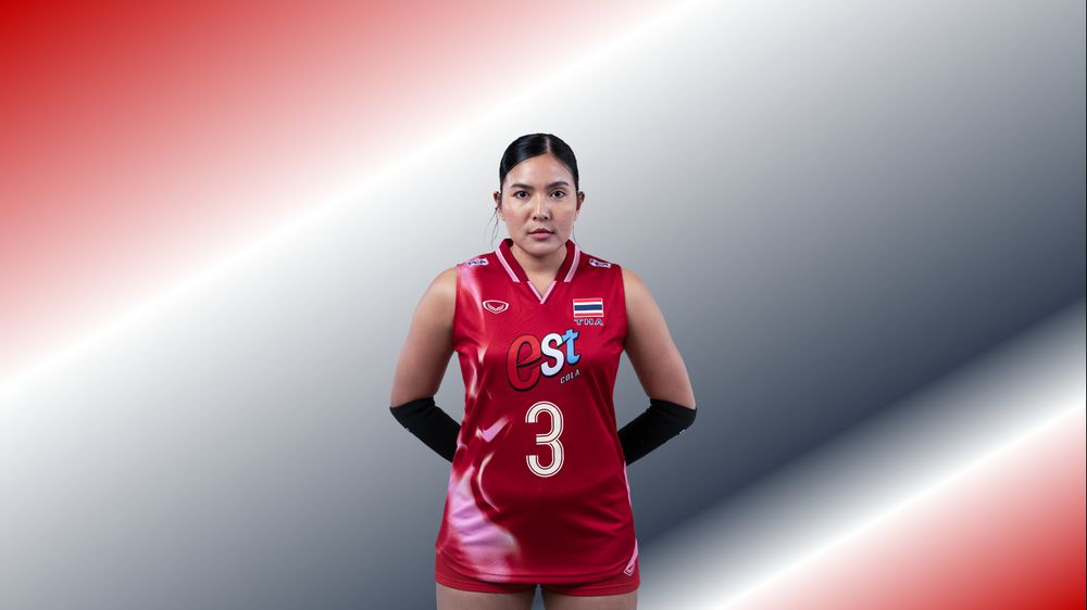 Pornpun Guedpard, levantadora tailandesa, levantadora mais eficiente da sua seleção, com 10 levantamentos p/ set