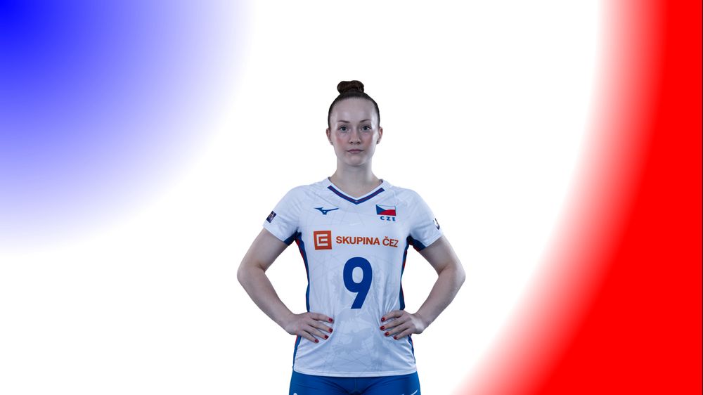 Daniela Digrinova, líbero tcheca, melhor passadora da sua seleção, com 58.70% de passe positivo