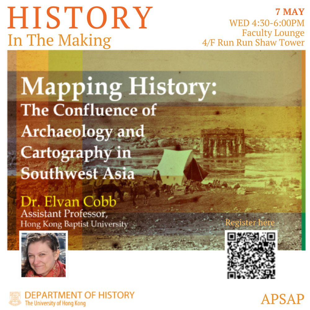 Photo of Dr. Elvan Cobb and background historic photo with a tent beside a pond