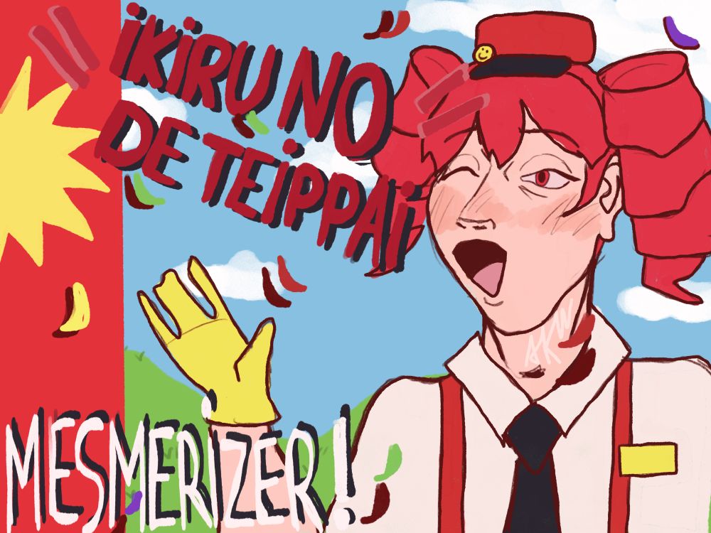 Fanart of kasane Teto from the clip of Mesmerizer !