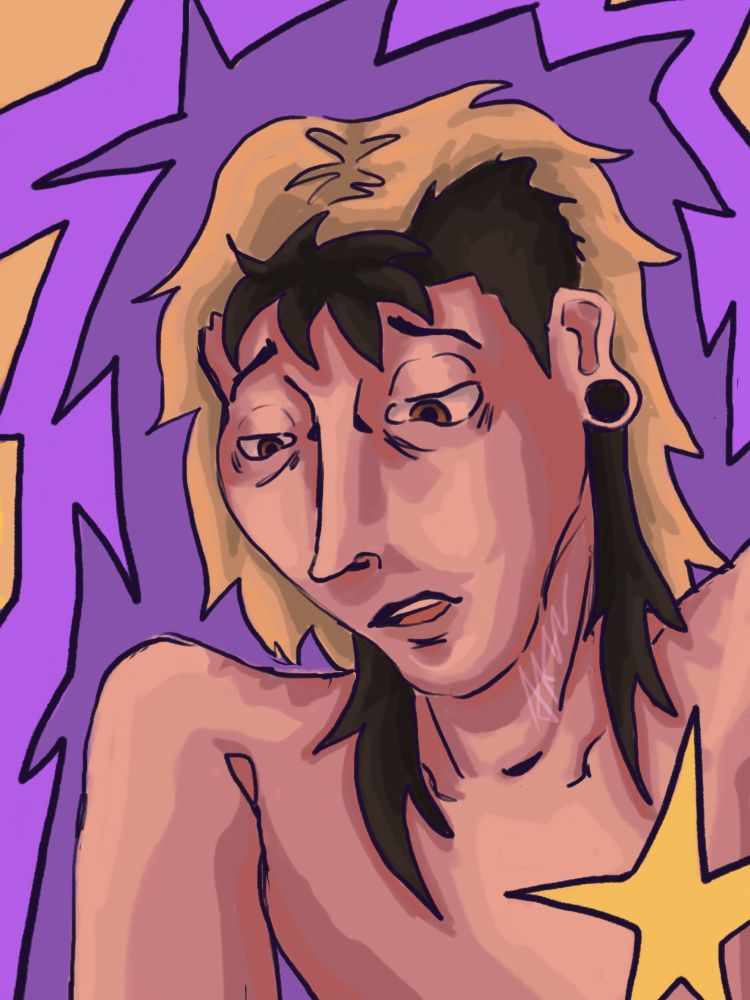 Fargo looking like he’s panicking with a star above his heart