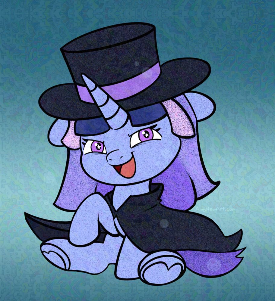 Flawless is a unicorn. She has a pastel blue coat and purple eyes, and the reflections in her eyes are star shaped. Her mane contains colors ranging from light to dark purple, as well as some pink, while her tail only contains a light and middling shade of purple.