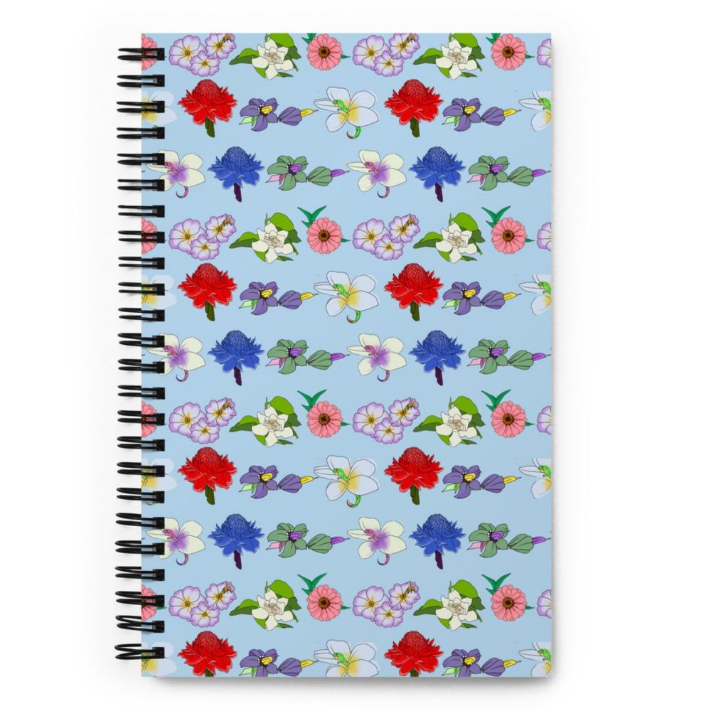 Flower Pattern Spiral Notebook - Etsy