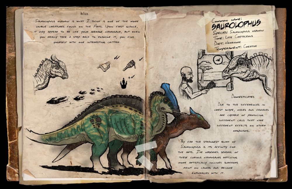 Dossier for @taroncapala.bsky.social's Saurolophus.