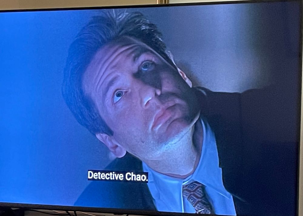 David Duchovny as Fox Mulder in X-Files episode “Hell Money”