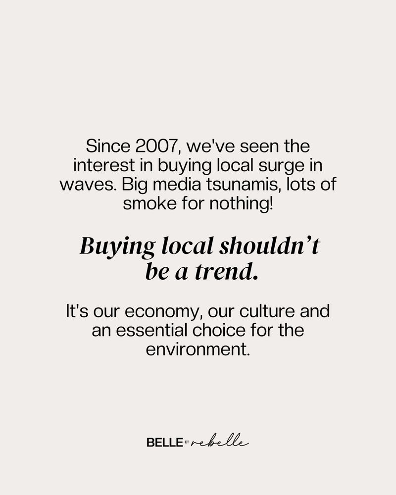 Buying local shouldn’t be a trend.