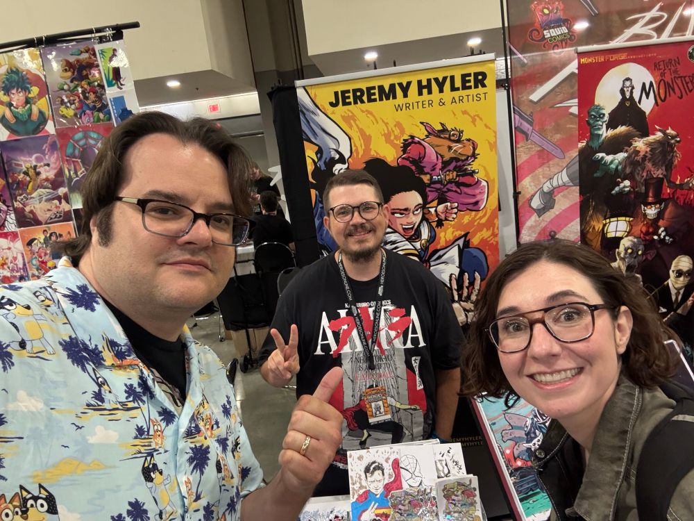 Booth Selfie L to R: Brad, Jeremy Hyler, & Lisa.