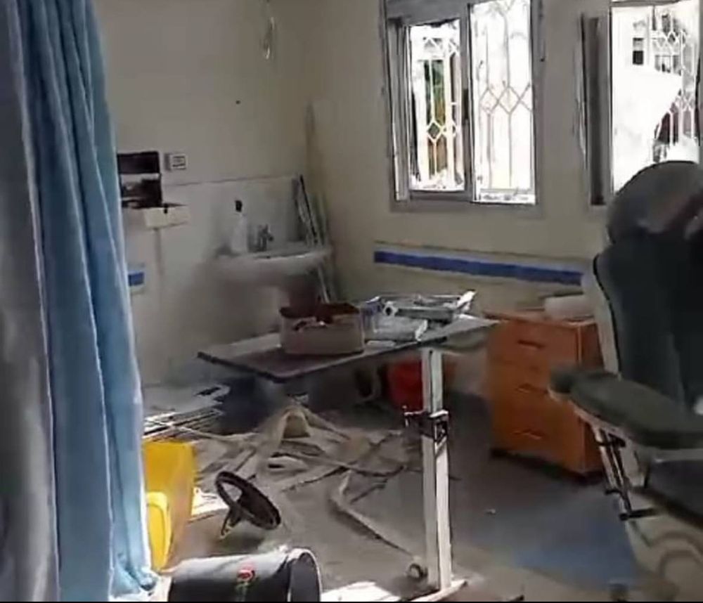 Images from inside Al-Rantisi pediatric cancer ward after first bombing by Israel first week of November.