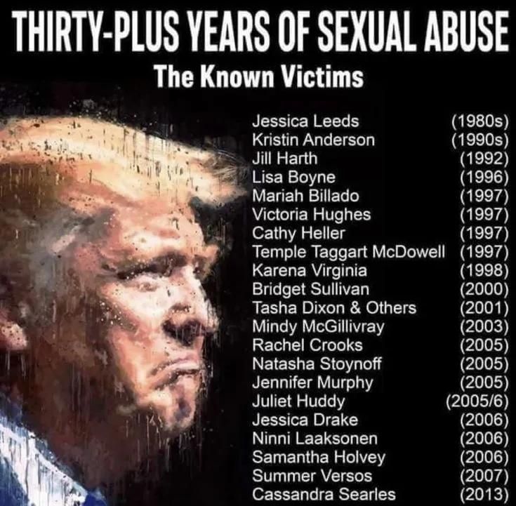 A few of Trump's rape victims 