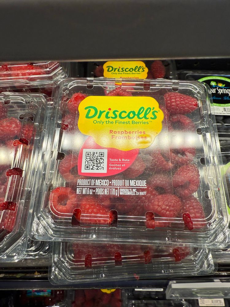 Mexican raspberries for sale in Canada!

Canadians will buy this… but won’t go near the USA raspberries!
