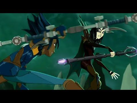 Screenshot of Cyclonis and Piper from Storm Hawks