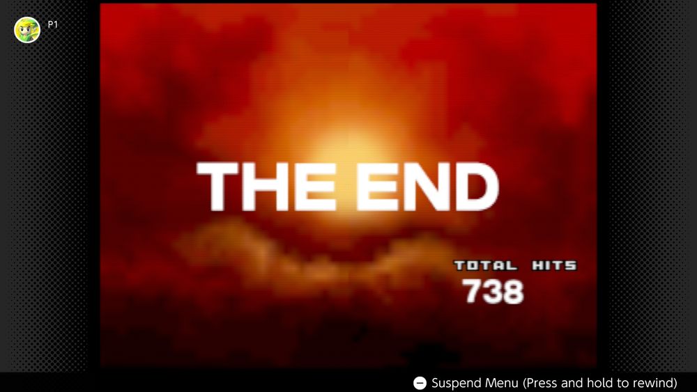 A screenshot of Star Fox 64 running on a Switch 2. It says "THE END".