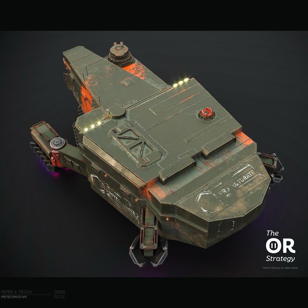 Firedog APC concept design, textured 3D model