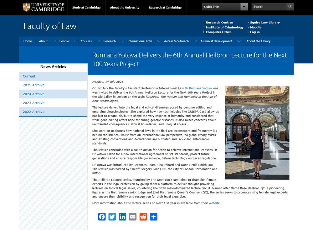 Rumiana Yotova Delivers the 6th Annual Heilbron Lecture for the Next 100 Years Project