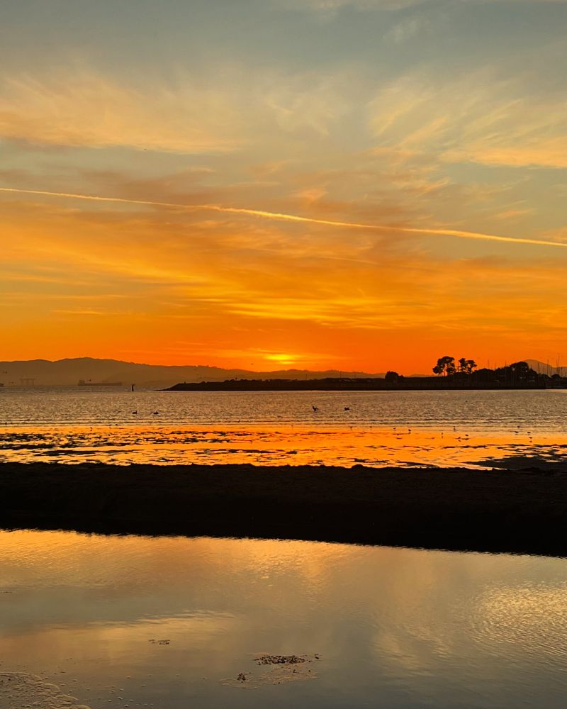 Sunset over the San Francisco 