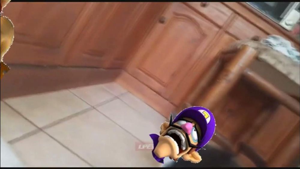 Cat Waluigi Gets Scared by Tiger Bowser