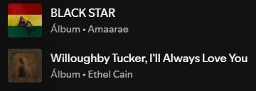 screenshot of the new Amaarae album next to new the Ethel Cain album