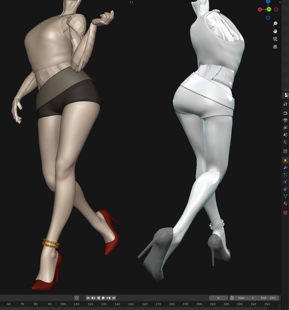 female 3d body sculpt