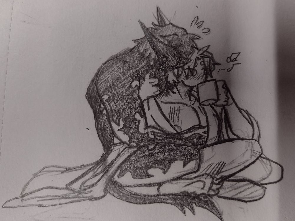 Warrior of Light holding his partner after waking up from the night.