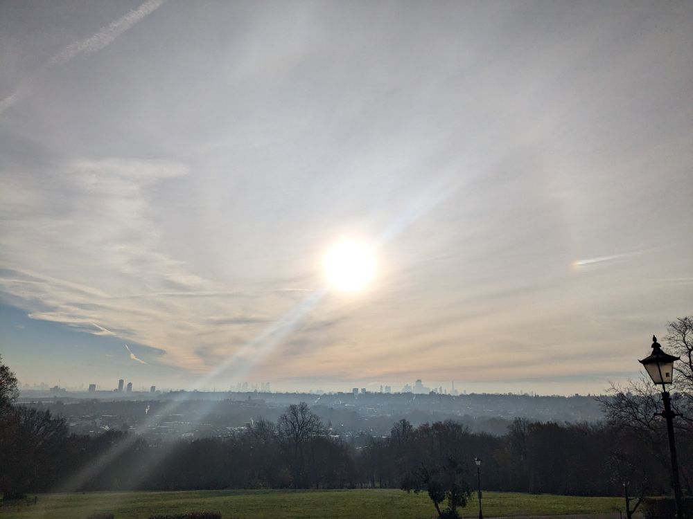 Winter sun over London