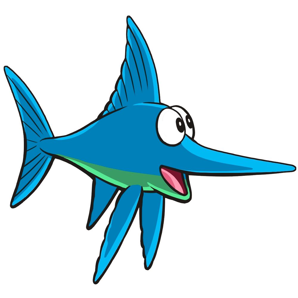 2D art of Enguarde the Swordfsh based on his DK Barrel Blast model. Started by color blocking the 3D model itself then drawing the lines and details from that.