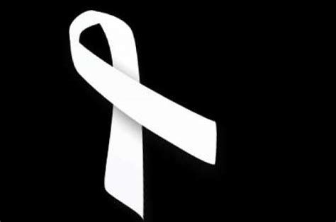 a white ribbon