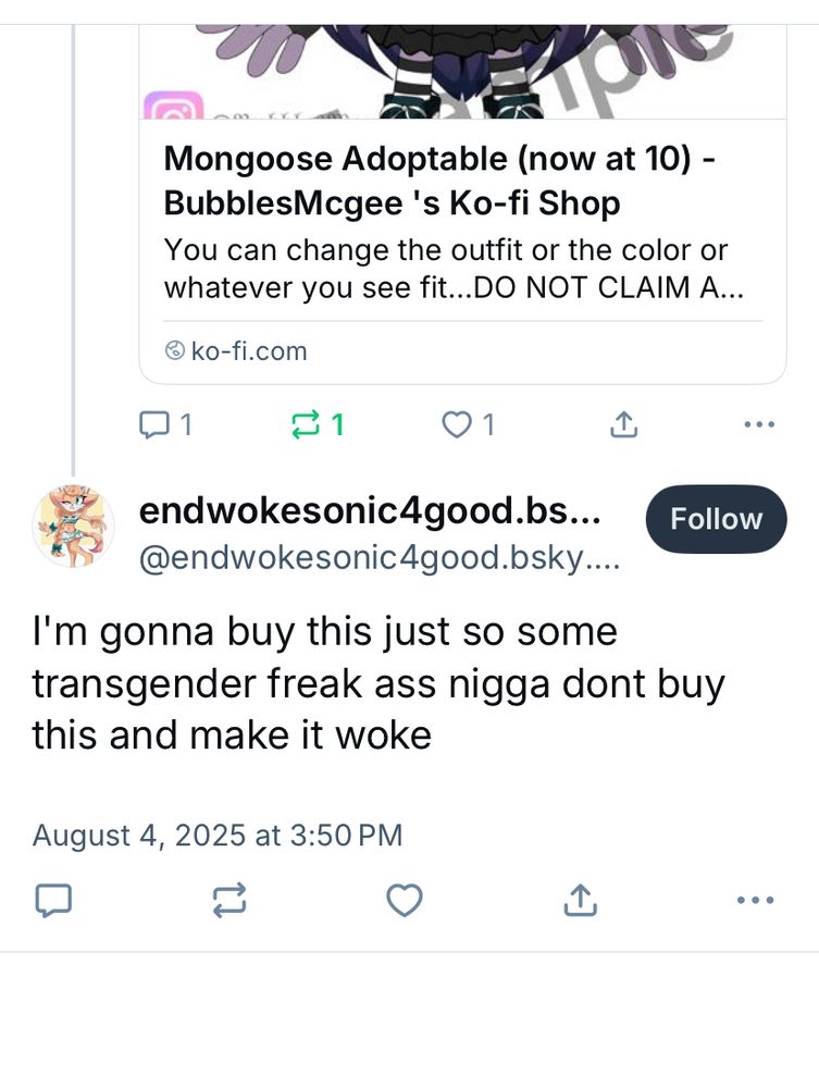 A stupid homophobic and transphobic piece of shit being a tension seeking whore