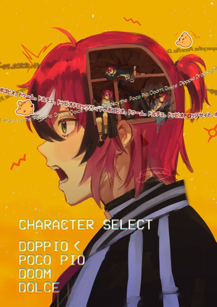 artwork of doppio dropscythe, a nijisanji vtuber