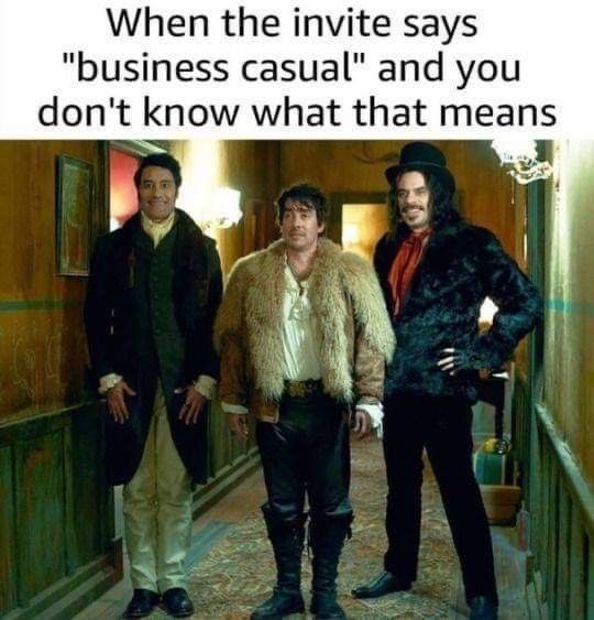 Business casual funny meme