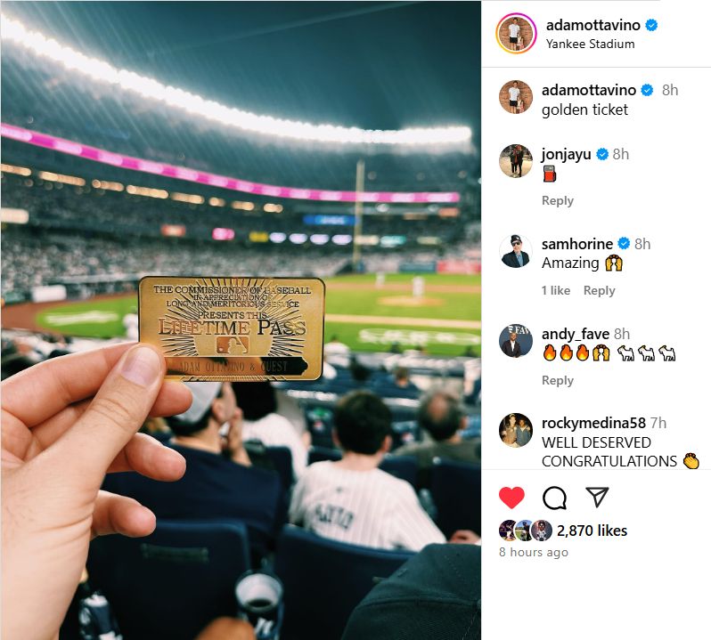 Adam Ottavino's lifetime pass