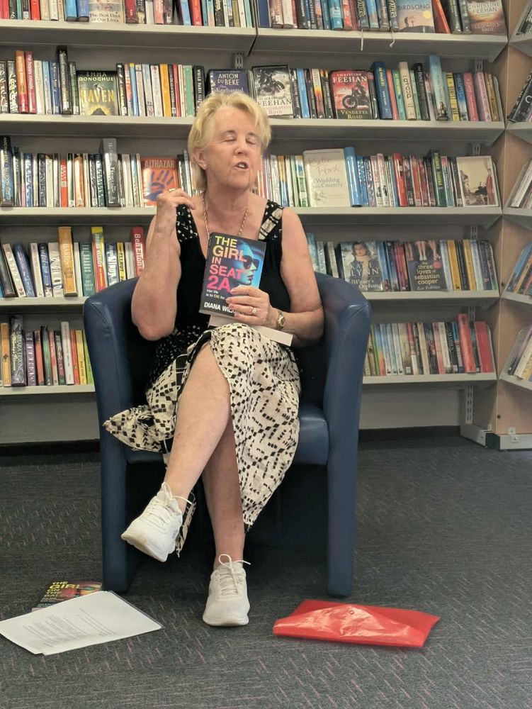 Diana Wilkinson reading from her novel, The Girl in Seat 2A