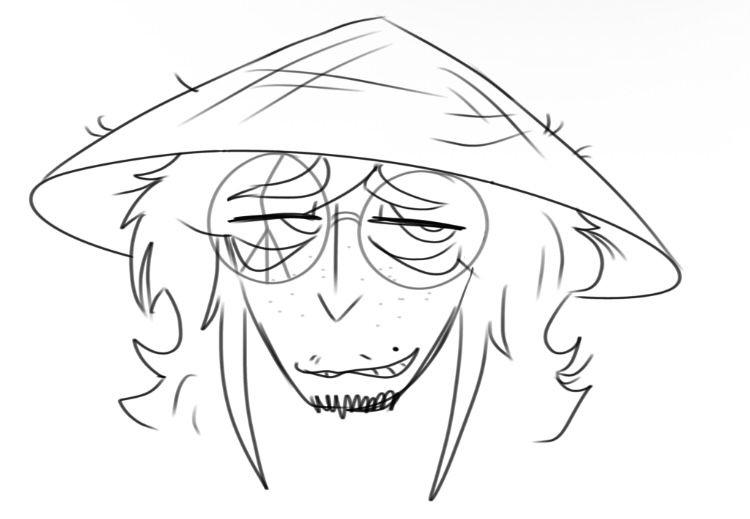 A drawing of a human version of Momo from Stray 2022.