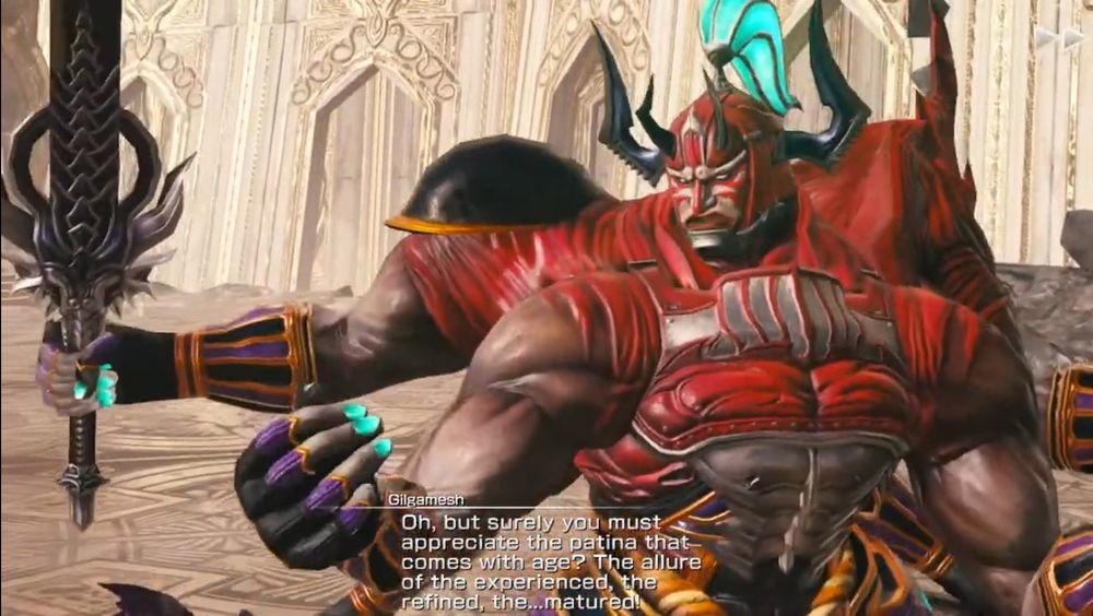Mobius Final Fantasy Screenshot
Gilgamesh: Oh, but surely you must appreciate the patina that comes with age. The allure of the experience, the refined, the...matured!