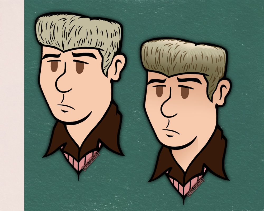 Two headshots of my boy adventurer OC Morgan O'Callaghan, a tribute to the pulp hero characters of the Golden Age & Silver Age era of comics & general storytelling.