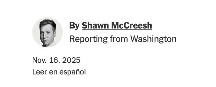 by Shawn McCreesh, reporting from Washington